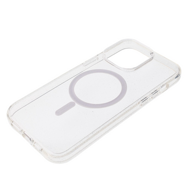 iPhone 14 Pro Max Heavy Duty Shiny Glitter Clear Case Cover - Scratch Resistant, MagSafe Compatible, Screen & Camera Lens Protection - Shiny Clear